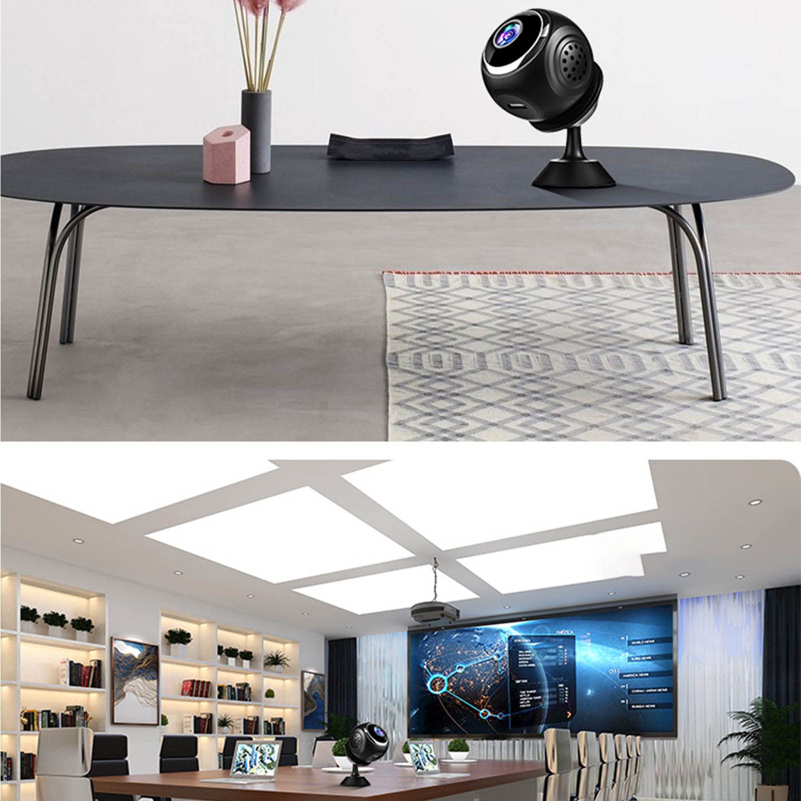 1080P Indoor Wireless Security Camera - Mini ABS Home Surveillance Camera for Baby Monitor, Pet Monitoring & Night Vision (Ideal for Home, Office, Nursery)
