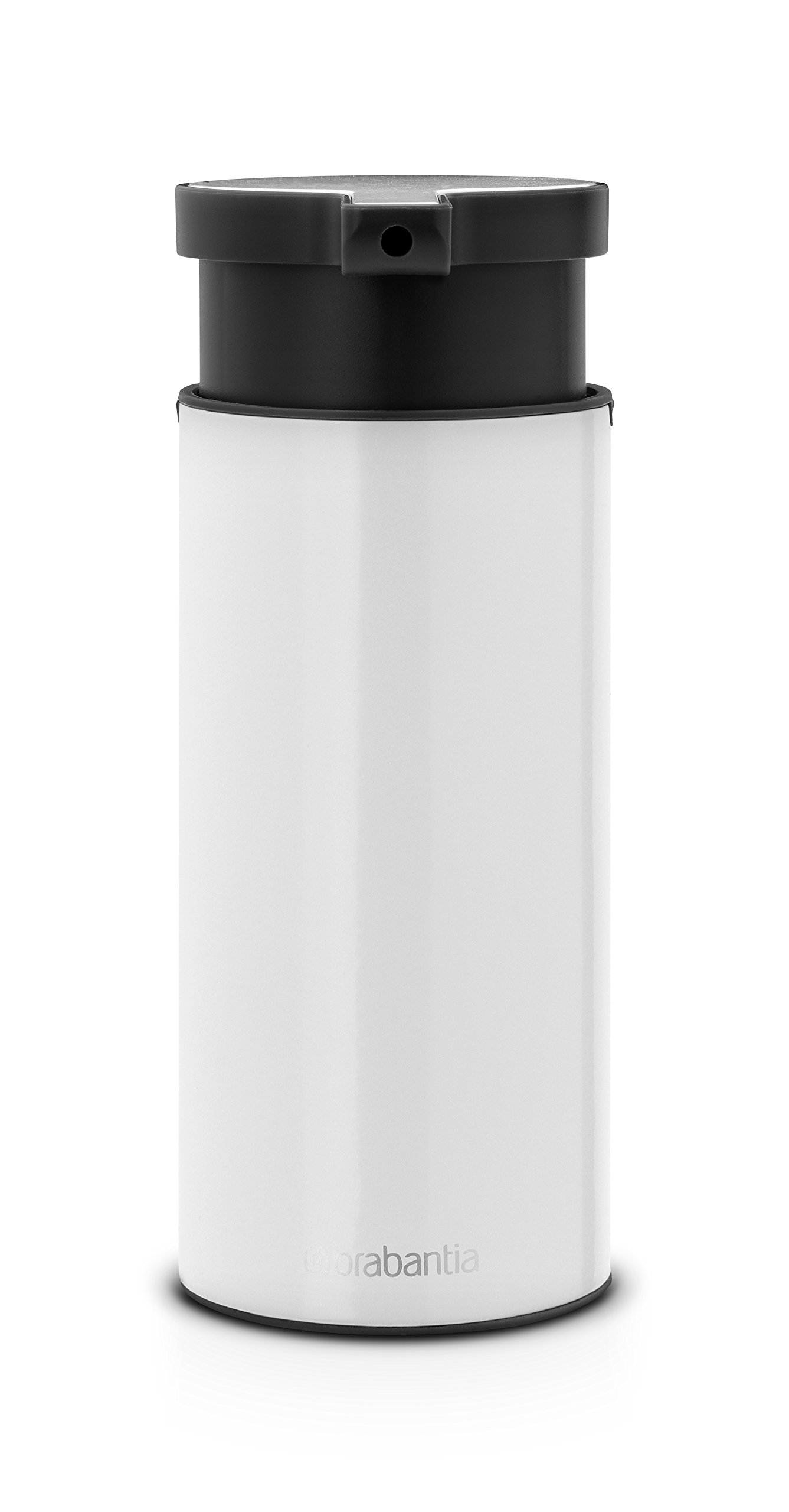 Brabantia 6.7oz White Soap Dispenser Pump for Hand Wash, Lotion & Shampoo - Easy Refill & Clean - Perfect for Bathroom, Kitchen & Office Sink