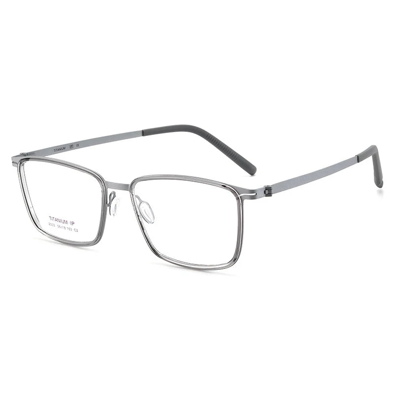 Bclear Unisex Full Rim Square Titanium Acetate Eyeglasses L2003 - Lightweight Durable Frame for Men & Women - Perfect for Reading, Work, and Everyday Wear