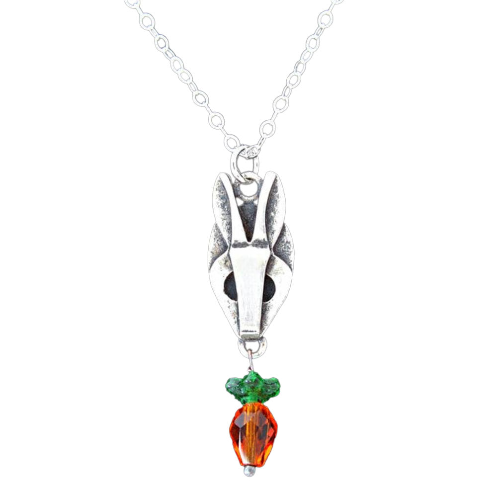 Chickenscratch Bunny Pendant Necklace - Cute Rabbit Jewelry for Women, Girls | Perfect Gift for Easter, Birthday & Everyday Wear