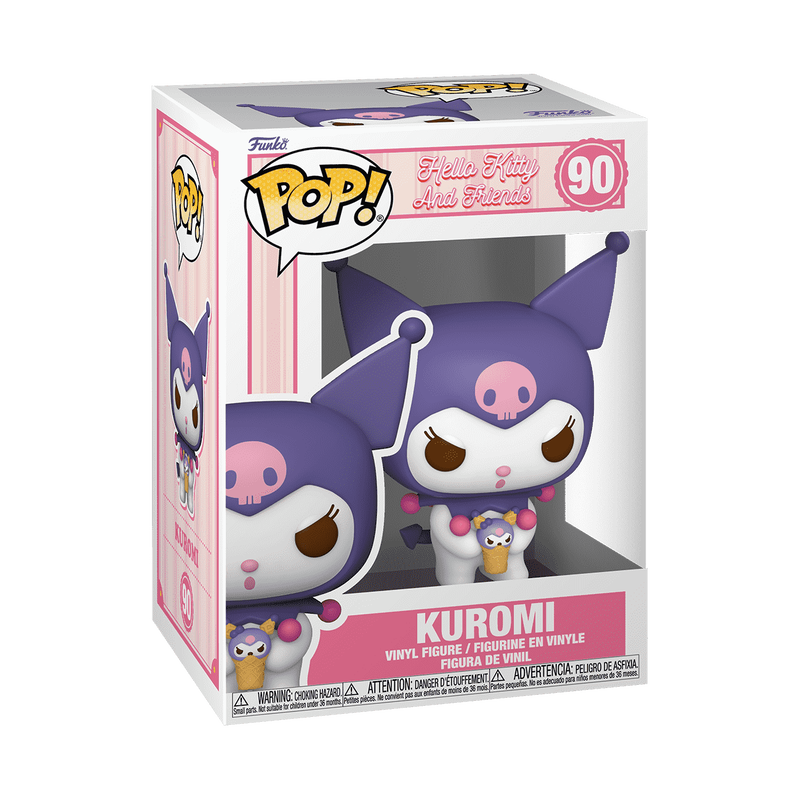 Hello Kitty & Kuromi Funko Pop Vinyl Figure #90 with Protector Case - Cute Collectible for Anime Fans, Kawaii Room Decor, and Gift for Sanrio Lovers