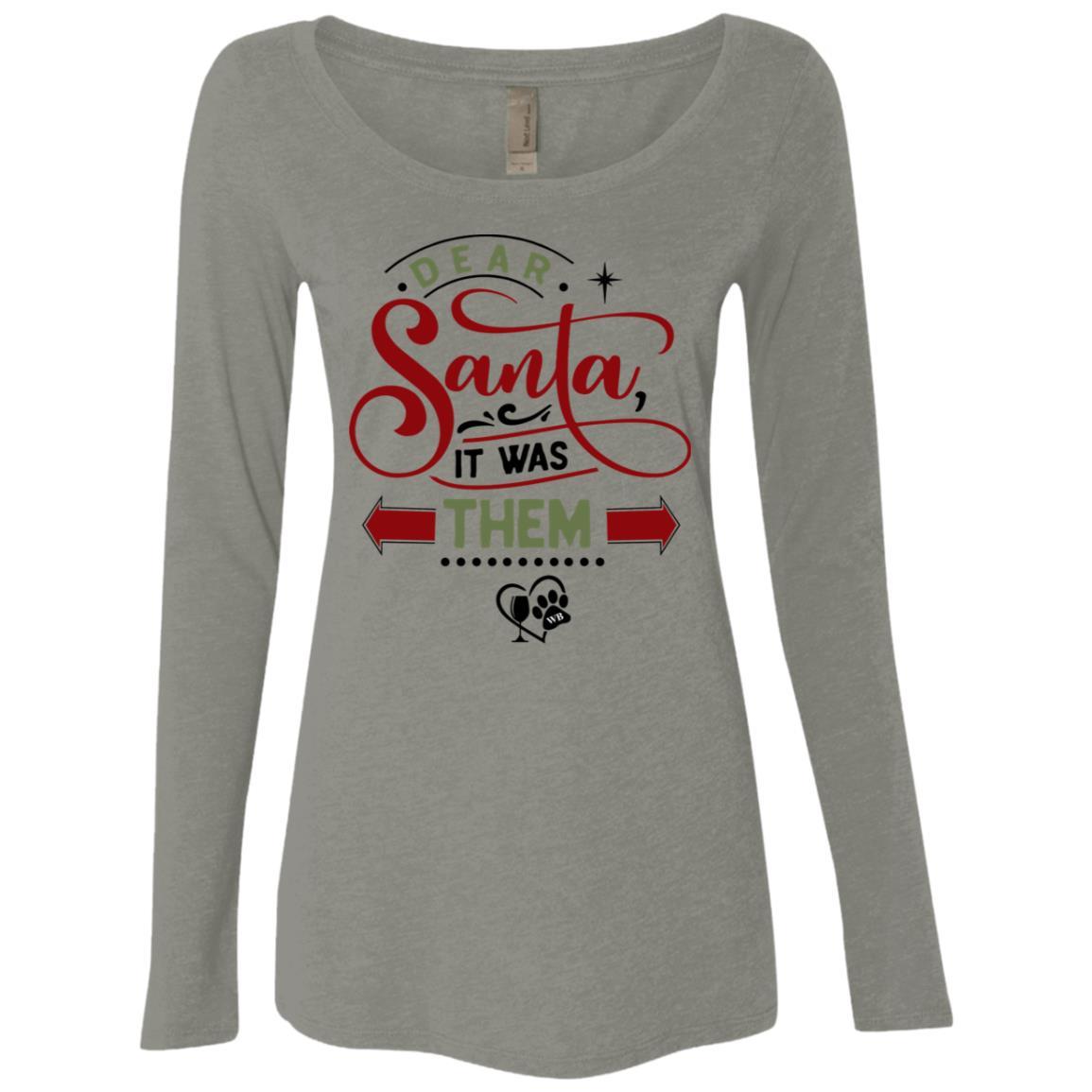 WineyBitches.Co Women's Long Sleeve Scoop Neck Triblend T-Shirt - Soft Comfort Fit for Casual Wear, Lounge & Everyday Outfits