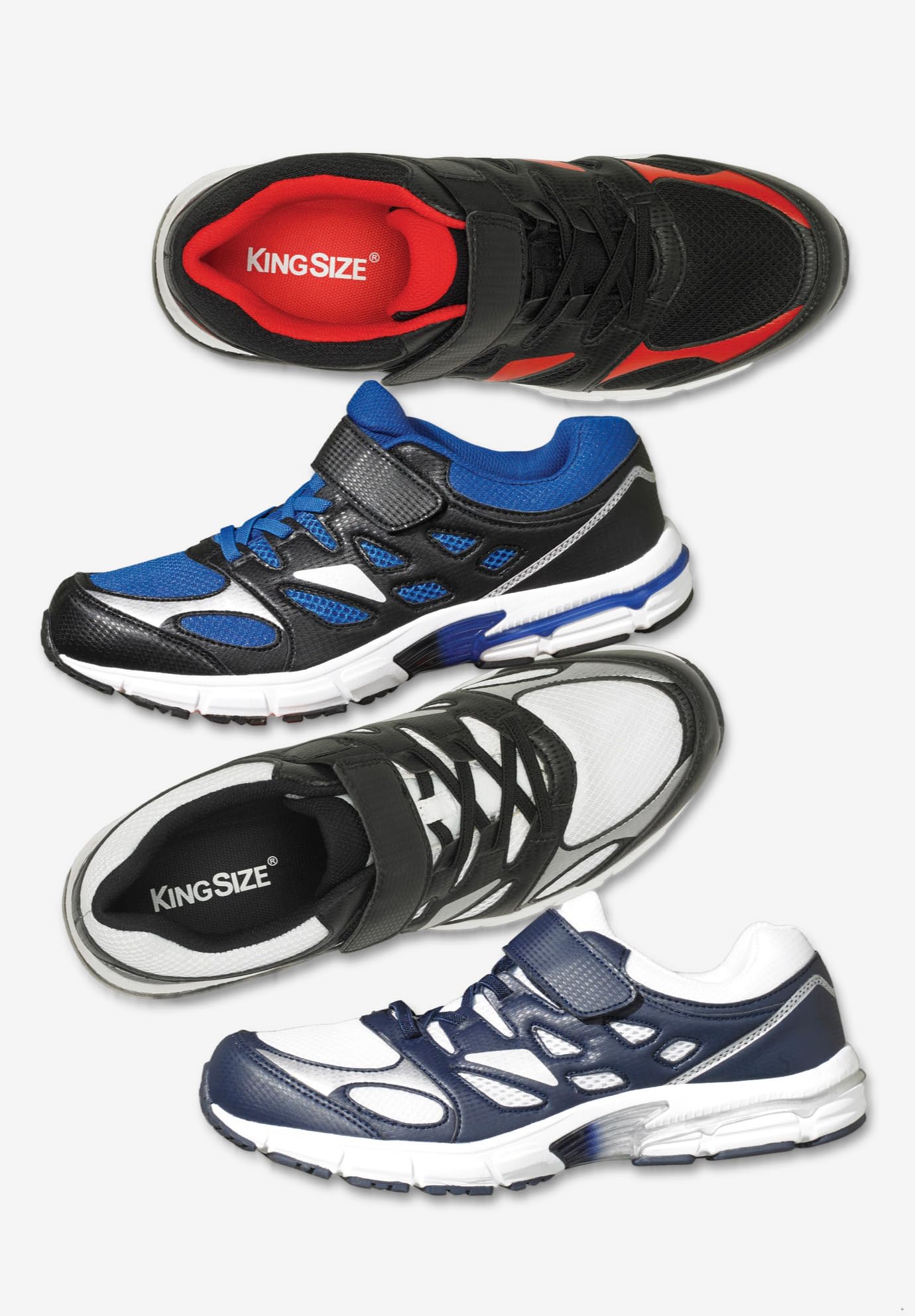 KingSize Men's No-Tie Slip-On Sneakers - Comfortable Walking Shoes for Casual Wear, Work & Travel - Breathable Lightweight Design for All-Day Comfort
