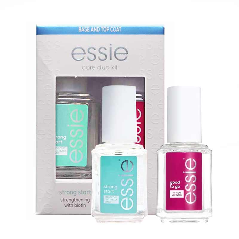 Essie Nail Care Duo Kit with Double Sided Nail Tool - At-Home Manicure & Pedicure Set for Healthy Nails - Perfect for Salon-Quality Nails at Home, Travel, and Gifts