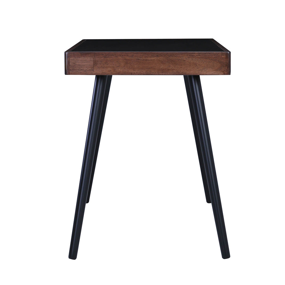 RETH Study Desk 120cm Walnut & Black - Modern Home Office Desk for Students & Professionals - Perfect for Small Spaces, Dorm Rooms & Remote Work