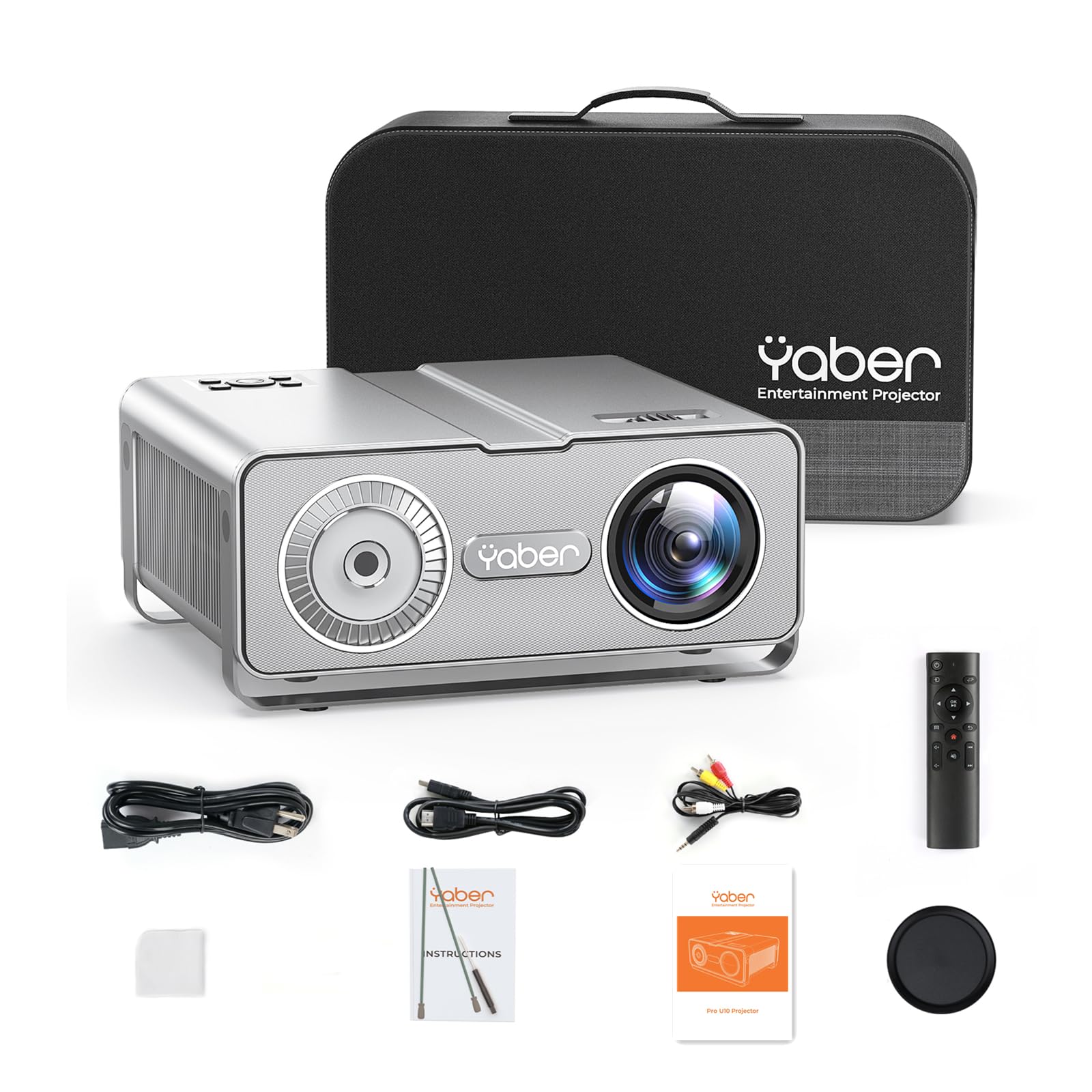 YABER U10 SE WiFi Bluetooth Projector - Native 1080P & 4K Support, 300