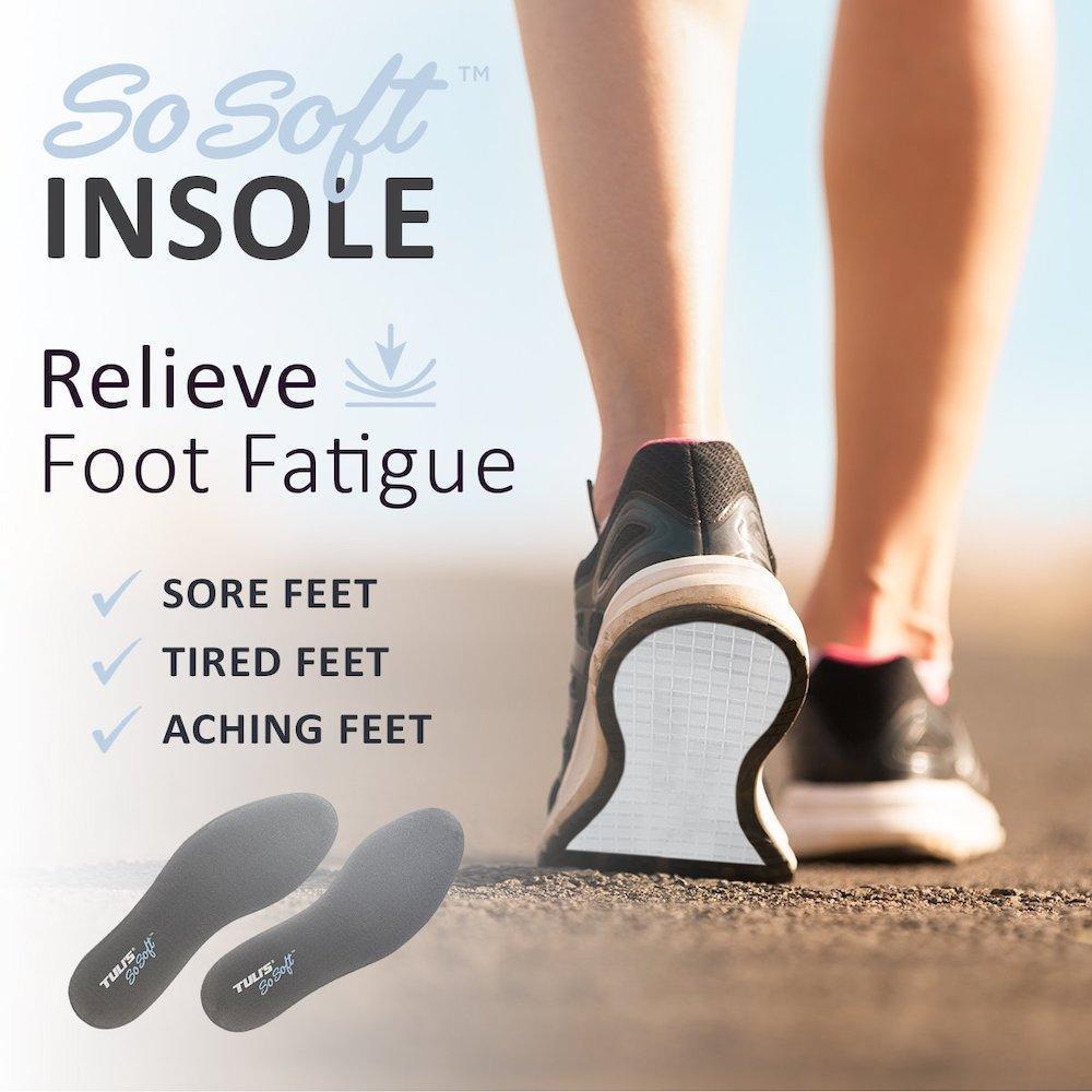 Tuli's So Soft Insoles for Women & Men – Cushioned Arch Support for Plantar Fasciitis Relief – Comfortable Orthotic Shoe Inserts for Running, Walking & Work (Pair) – Perfect for All-Day Wear at Home, Office or Gym