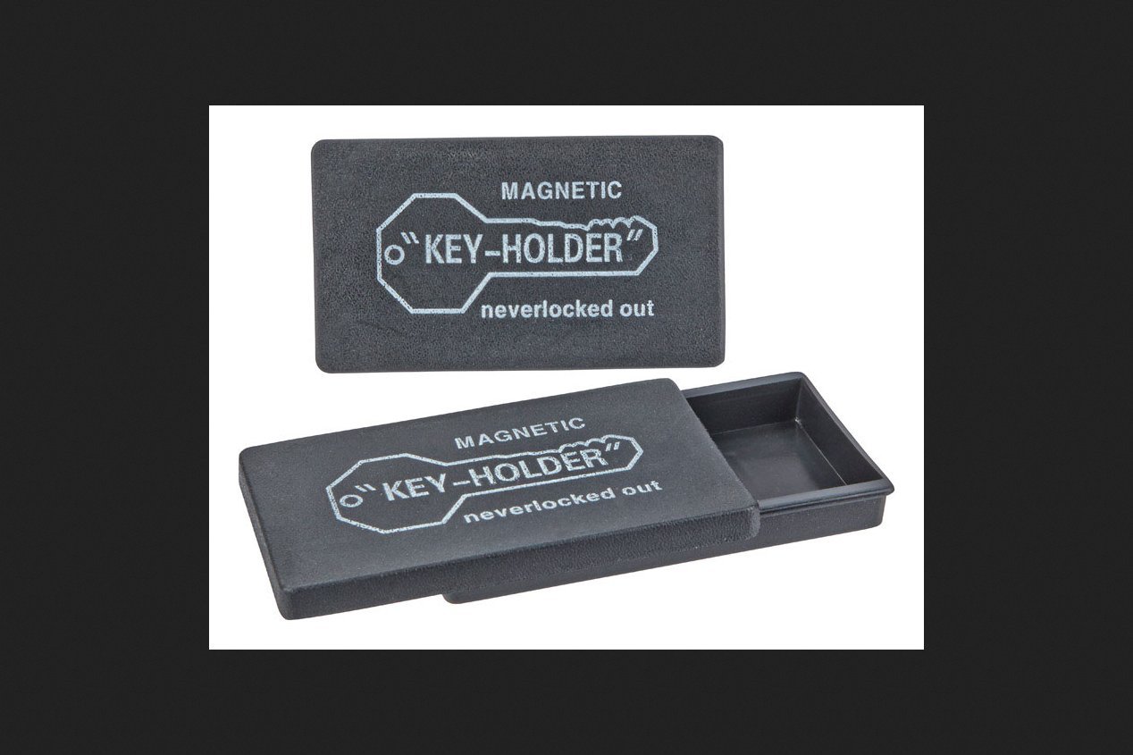 Home Plus Black Plastic Magnetic Key Box - Secure Hidden Spare Key Holder for Outdoor, Garage & Travel - Weatherproof & Durable Key Storage Solution