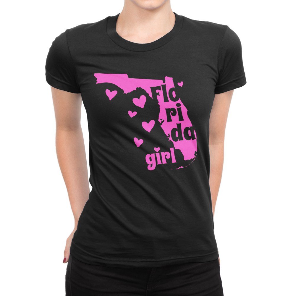 Gbond Apparel Women's Florida Girl Graphic T-Shirt - Soft Cotton Casual Tee for Summer, Beach & Vacation Outfits