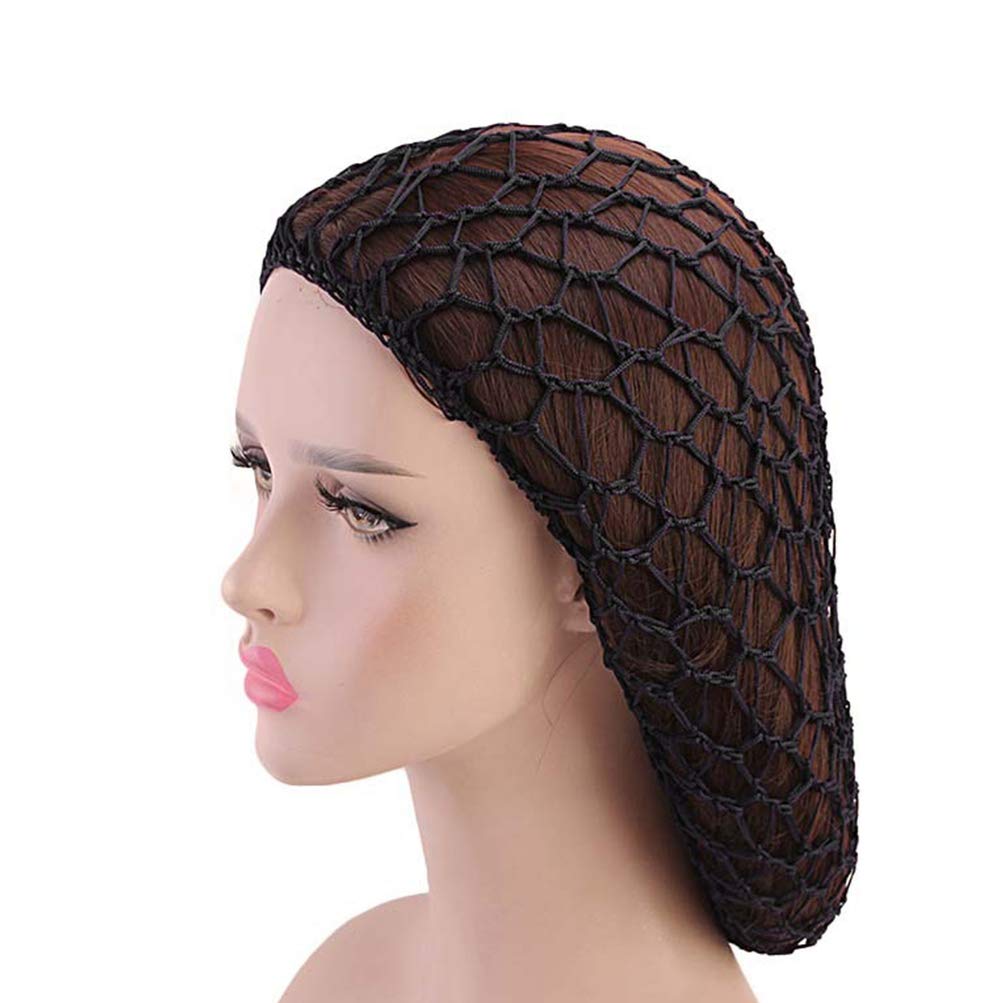 Minkissy Crochet Hair Net Snood - 2pcs for Women & Girls, Sleep & Bun Cover