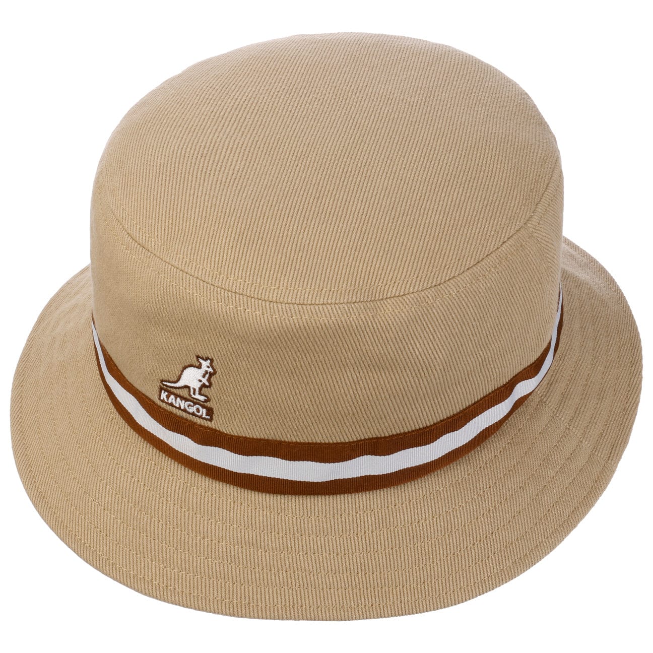 Kangol Stripe Lahinch Cotton Bucket Hat for Men & Women - Stylish Summer Sun Hat for Outdoor, Beach, and Travel