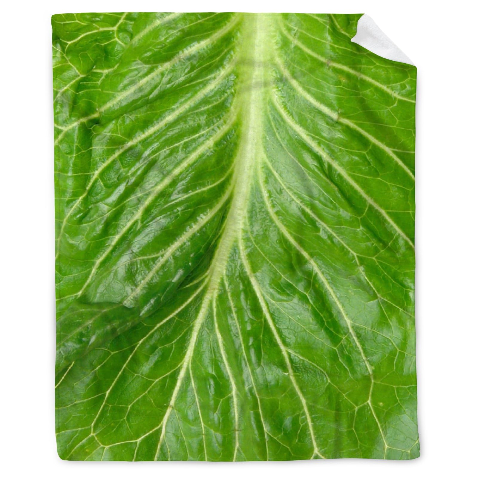 40x30 Inch Lettuce Blanket for Baby - Soft Fleece Cabbage Blanket, Funny Food Gift for Women & Kids, Cozy Summer & Fall Throw for Couch, Bed, Sofa - Perfect for Gifts, Lounging & Photo Props