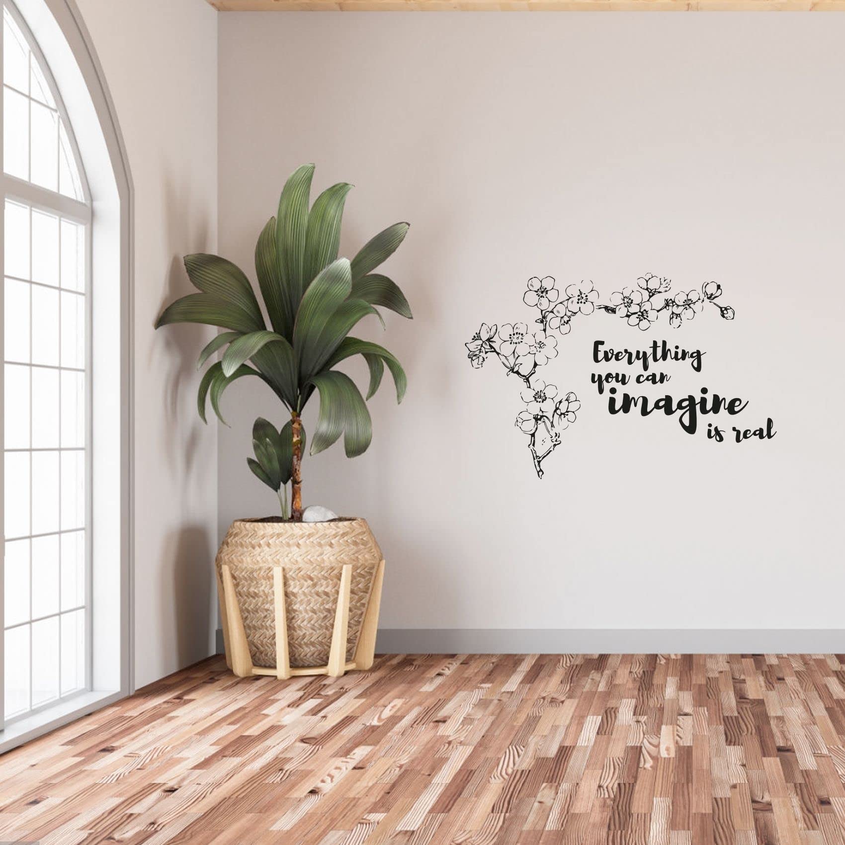 Cherry Blossom Wall Decal - Japanese Sakura Flower Vinyl Sticker Art for Kids Room, Nursery, Bedroom Decor (24x40 inch) | Perfect for Girls & Boys Room, Home Decoration, DIY Wall Art, and Party Backdrop