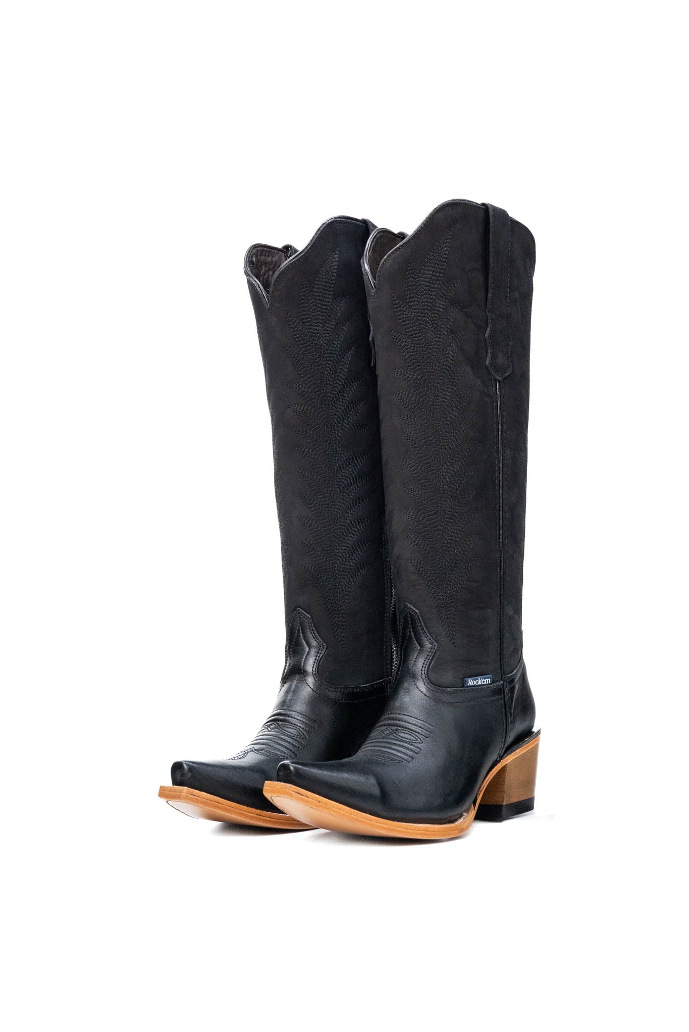 Sierra Tall Snip Toe Cowgirl Boots for Women - Western Riding Boots with Comfortable Fit - Perfect for Country Dancing, Rodeo Events & Everyday Wear