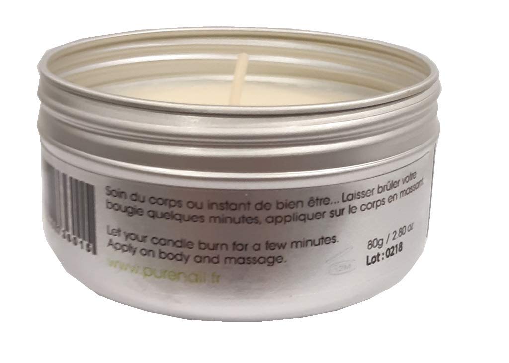 PureSpa Coffret Evasion - 3 Aromatherapy Massage Oils (Monoï, Tiaré, Coconut) + 1 Vegan Massage Candle | Relaxing Gift Set for Couples, Spa Day, Self-Care & Romantic Evenings