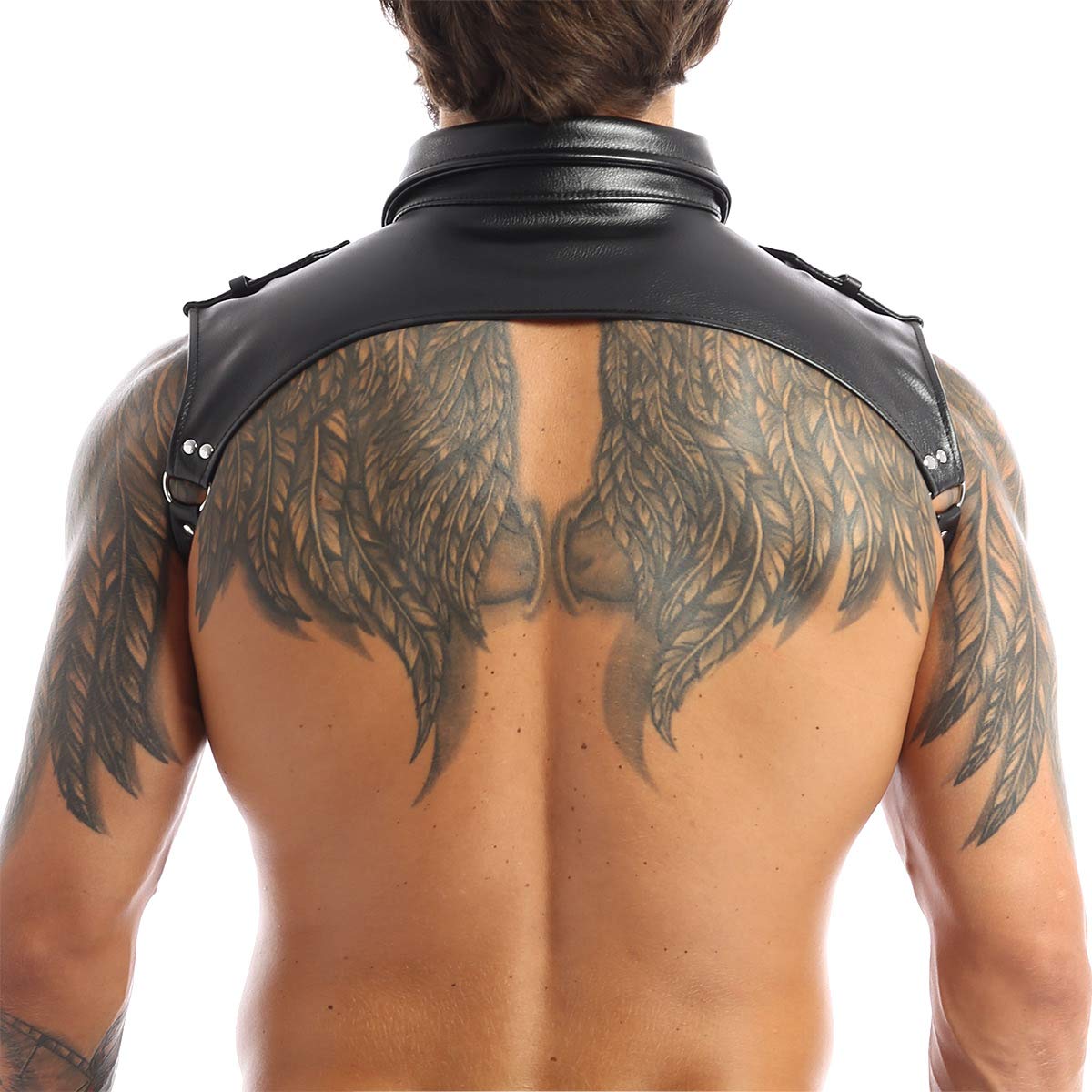 Men's Punk Harness Shoulder Chest Strap with Snap Button Buckles - Gothic Clubwear, Biker Outfit & Festival Costume Accessory