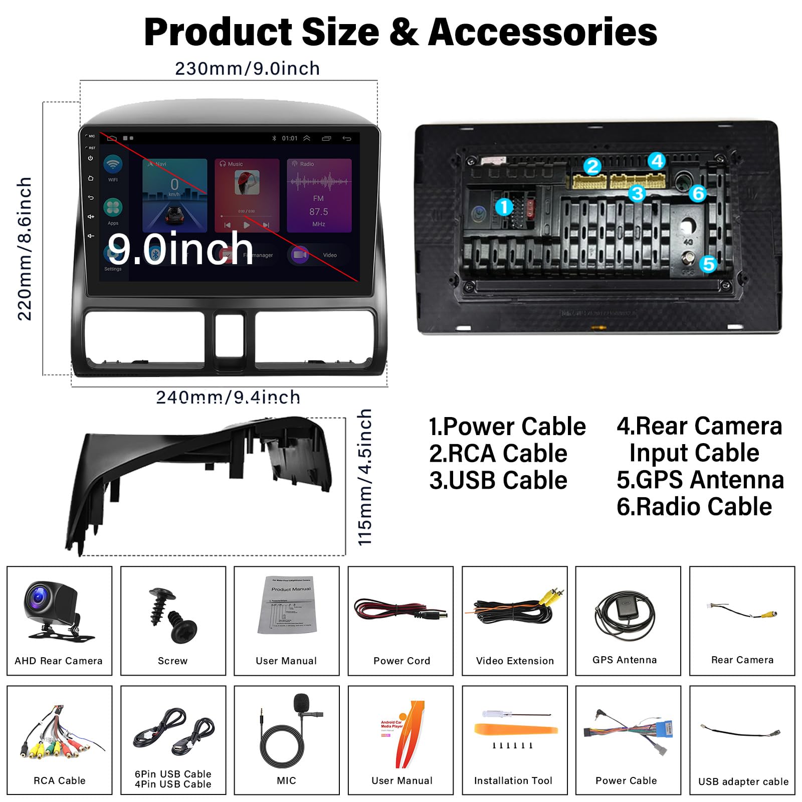 Android 13 Car Stereo for Honda CRV 2002-2006 | 9