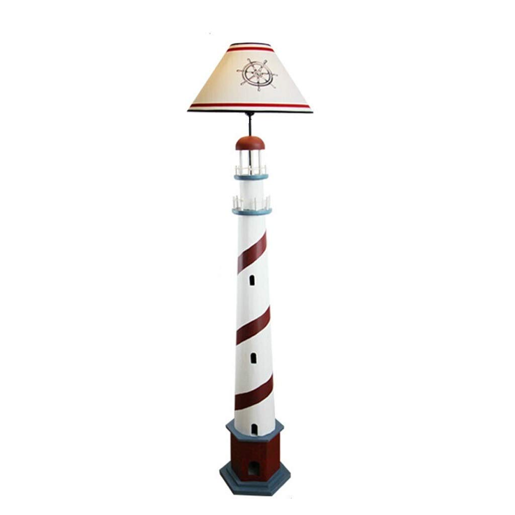 Retro Lighthouse Floor Lamp for Living Room & Bedroom - Energy Saving Indoor Standing Lamp with Adjustable Height, Perfect for Reading, Sofa Lighting, and Kids' Room Decor (Red) - Vintage Style Home Lighting Solution for Cozy Nights and Relaxing Evenings