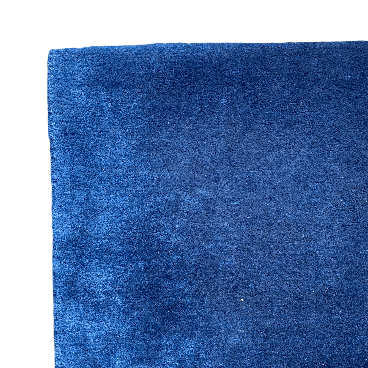 Handmade Custom Wool Tencel Area Rug - Soft Sapphire Blue Bohemian Style - Perfect for Living Room, Bedroom or Nursery Decor