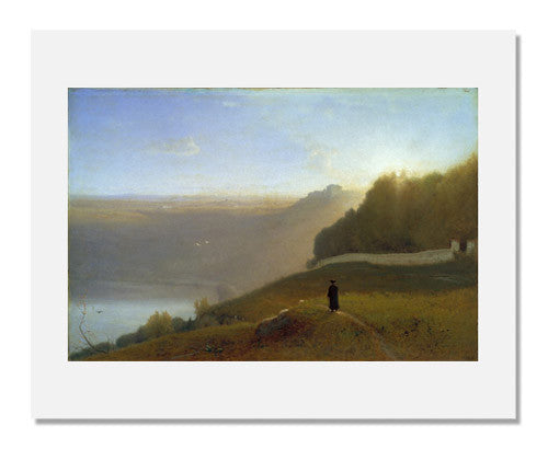 George Inness Lake Nemi Painting - Vintage Landscape Art Print for Home & Office Decor | Perfect for Living Room, Bedroom, or Gallery Wall Display