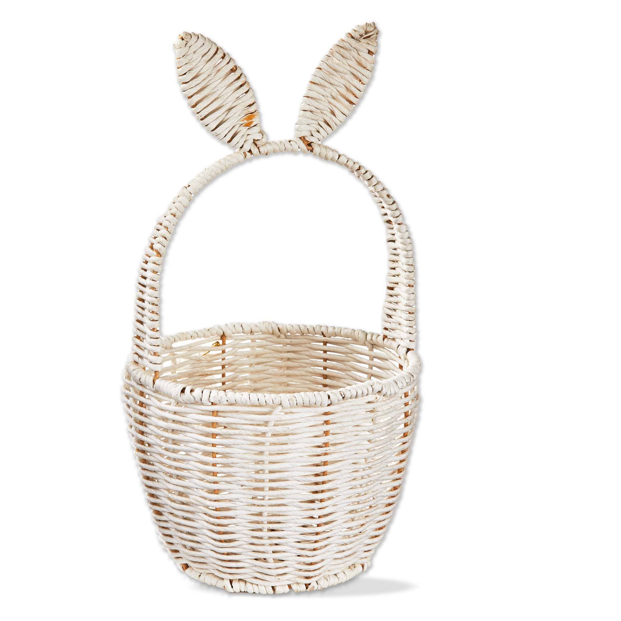 Easter Bunny Ears Basket - Adorable Floral Spring Decor for Kids Easter Egg Hunt & Party Favors