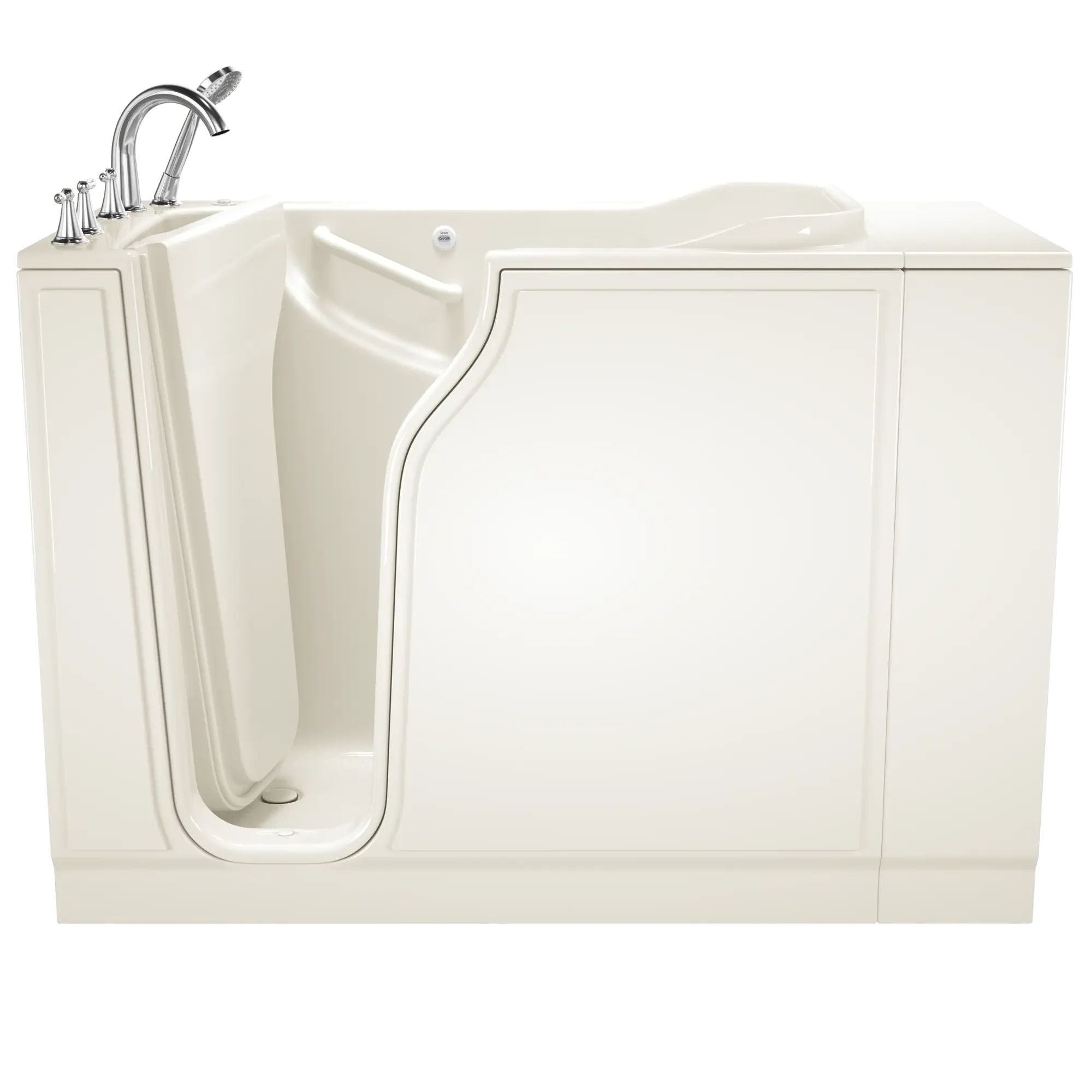 30x52 Inch Gelcoat Walk-In Bathtub with Whirlpool Massage System - Left Hand Door & Drain - Ideal for Elderly & Mobility Needs - Spa Relaxation at Home