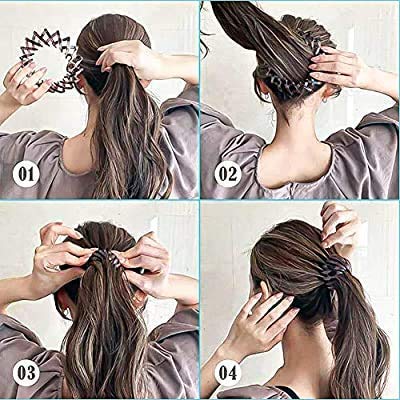 TREXEE Golden Bird Nest Hair Bun Maker - 2 Pack Minimalist Hair Clips for Women | Ponytail Holder, Hair Accessories for Updos, Buns & Everyday Styling - Perfect for Weddings, Parties & Office Looks