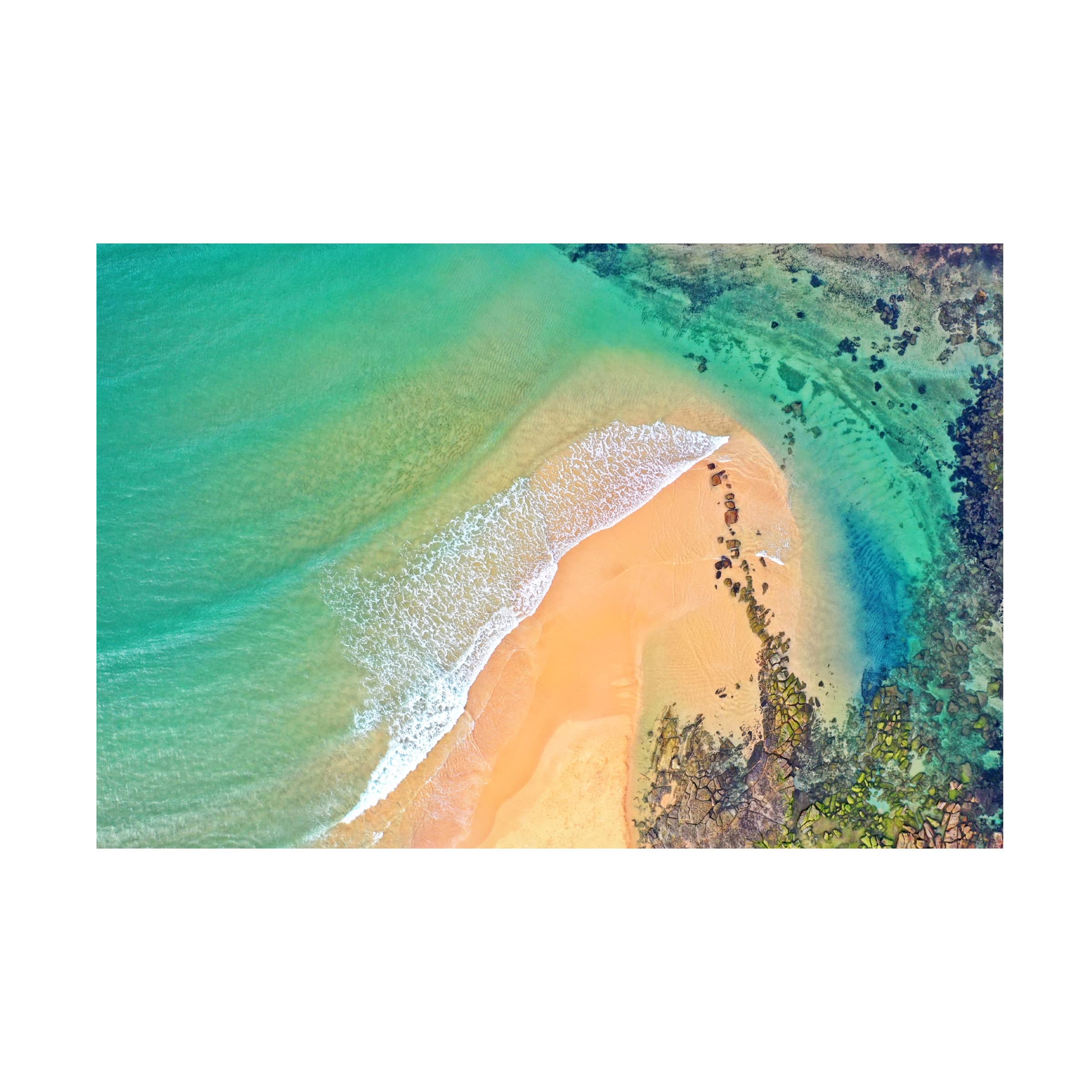 Trademark Fine Art 'Ocean Abstractions 2' Canvas Wall Art by Beata Czyzowska Young - Modern Coastal Painting for Living Room, Bedroom & Office Decor