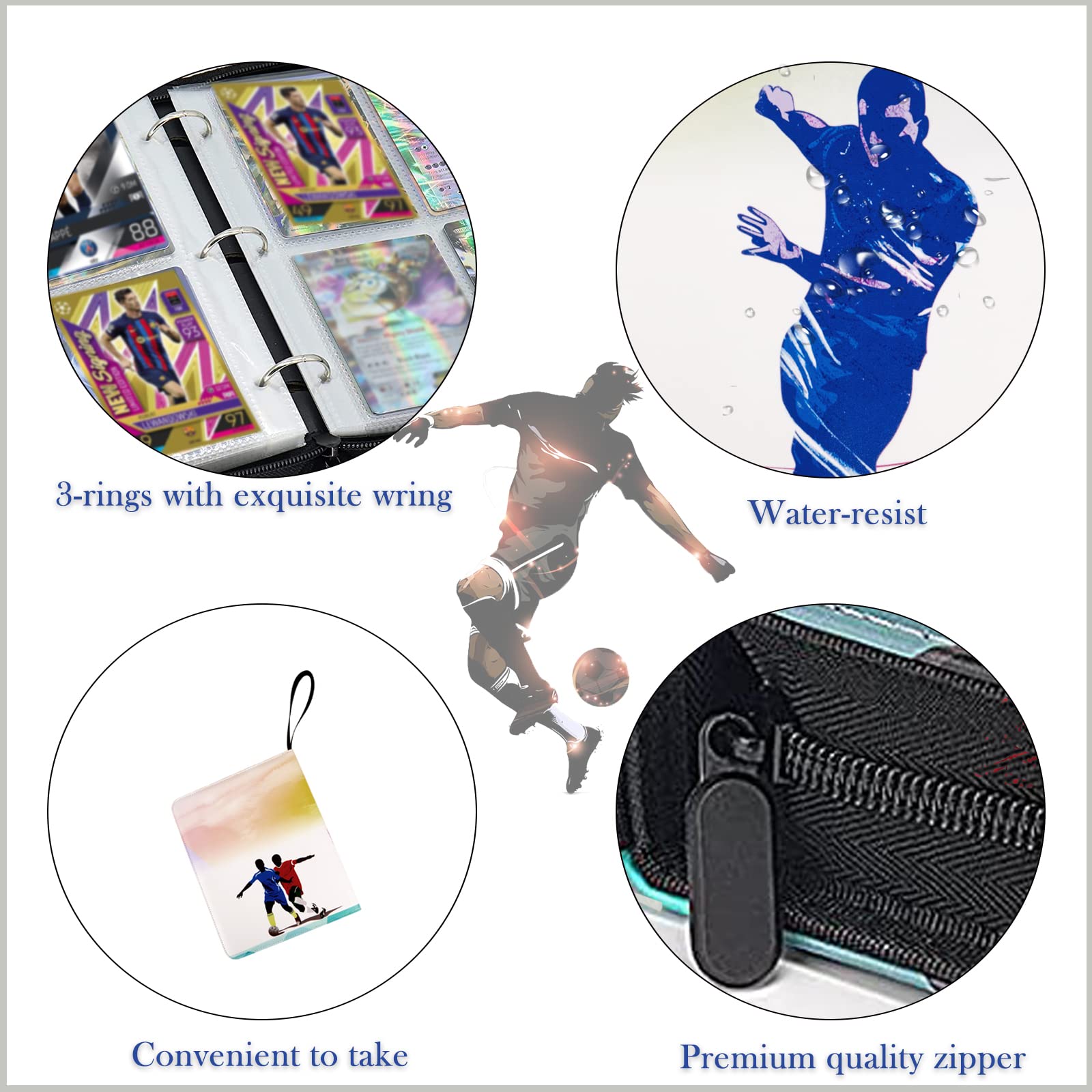 Reelanx 9-Pocket Soccer Trading Card Binder Album - 720 Pocket Storage Display Case with Protective Sleeves for Soccer Card Collectors | Perfect for Organizing, Storing & Showcasing Your Valuable Soccer Card Collection at Home, Games & Tournaments