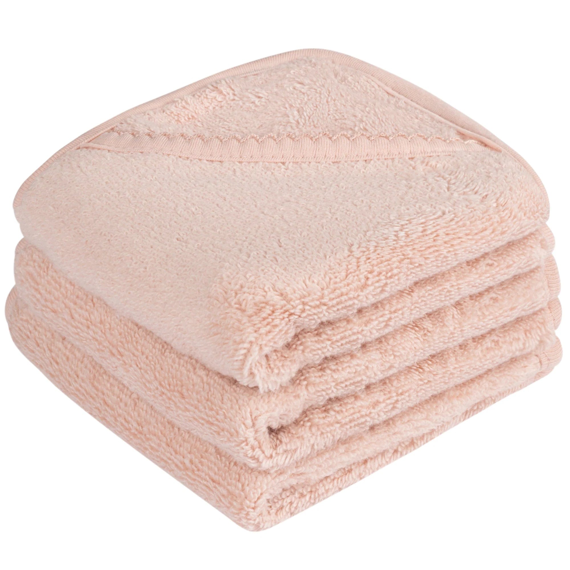 Elys & Co Scalloped Hooded Baby Towel with Pocket Washcloth - Soft Absorbent Bath Towel for Newborns, Infants & Toddlers - Perfect for Bath Time, Swimming & Beach Outings