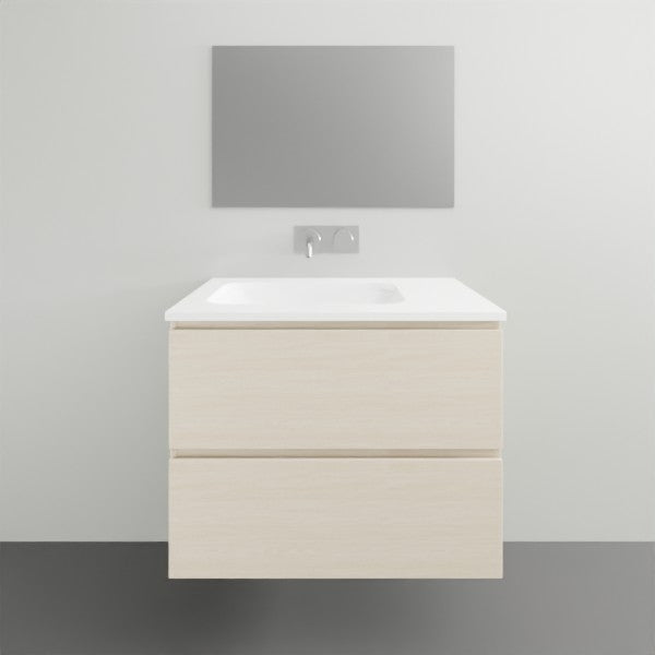 ADP Glacier Lite All Drawer Twin Vanity with Solid Surface Top - Modern Bathroom Vanity Set with Storage Drawers for Master Bath & Guest Room Remodel
