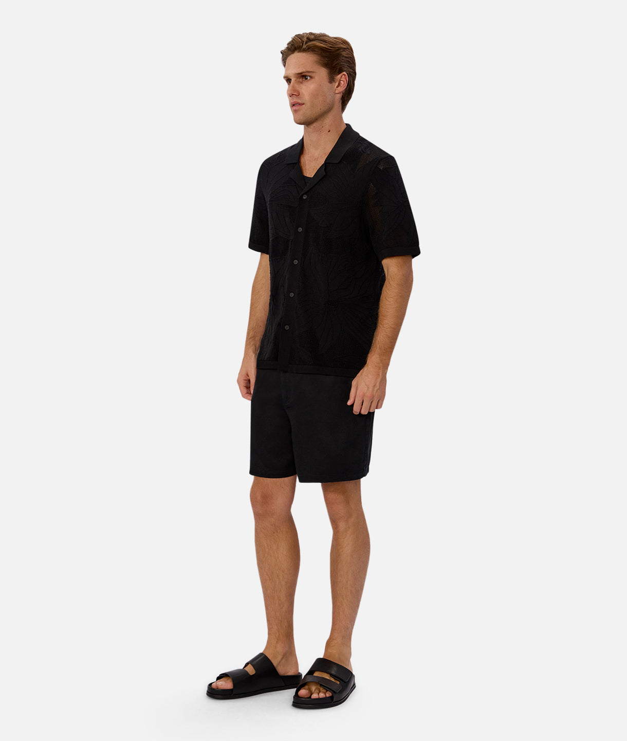 Alejandro Short Sleeve Shirt for Men - Premium Black Cotton Casual Button Down Shirt | Perfect for Summer Outfits, Office Wear & Casual Dates