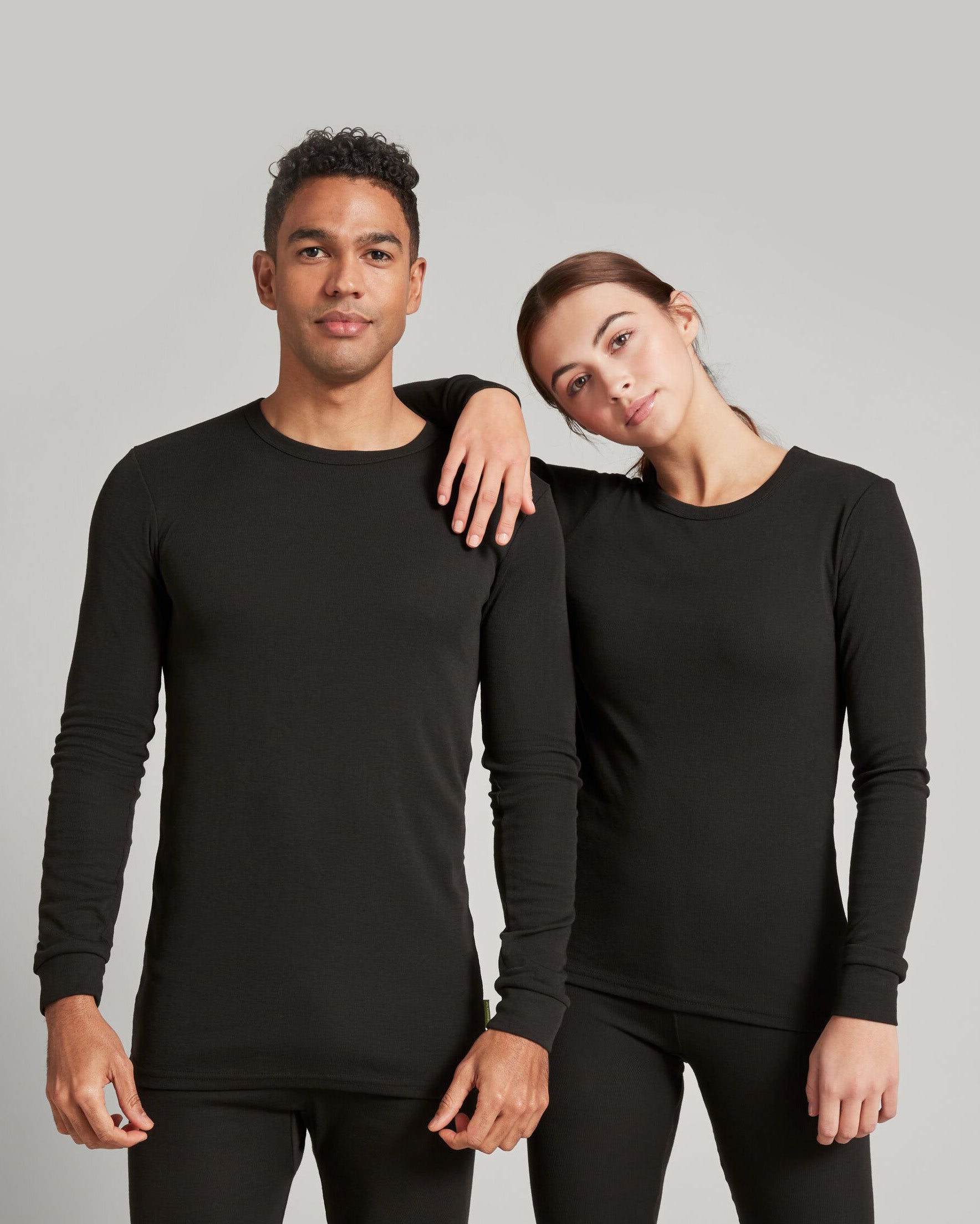 KMDCore Women's Long Sleeve T-Shirt - Soft Stretch Basic Top for Casual Wear (Black) | Perfect for Layering, Office & Everyday Outfits
