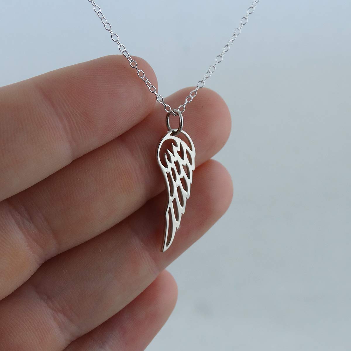 FashionJunkie4Life Sterling Silver Angel Pendant Necklace for Men & Women - Perfect for Gifts, Daily Wear & Spiritual Protection
