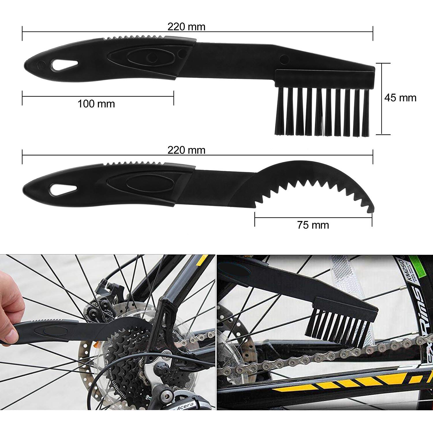 9-Piece Bike Cleaning Tool Set - Bicycle Brush Kit for Tire, Chain & Sprocket - Motorcycle Cleaning Tools - Perfect for Home & Professional Bike Maintenance