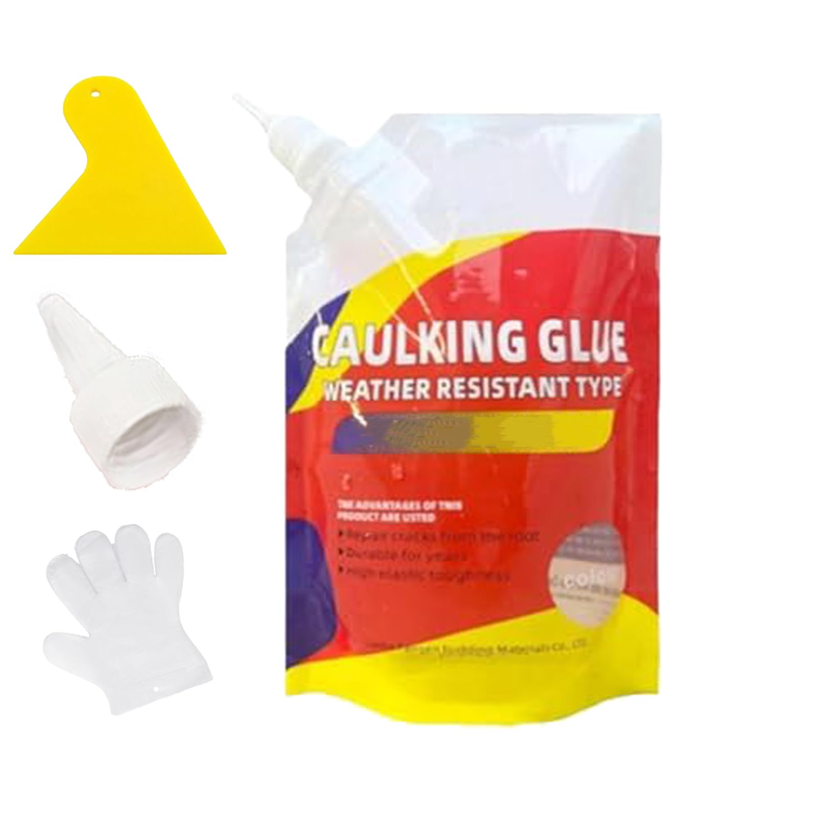 Concrete Crack Filler & Waterproof Sealant - Caulking Glue for Roof, Wall & Floor Repair - Leak Proof Sealer for Concrete Surfaces (1 Pack) - Ideal for Home Foundation, Basement & Driveway Repairs