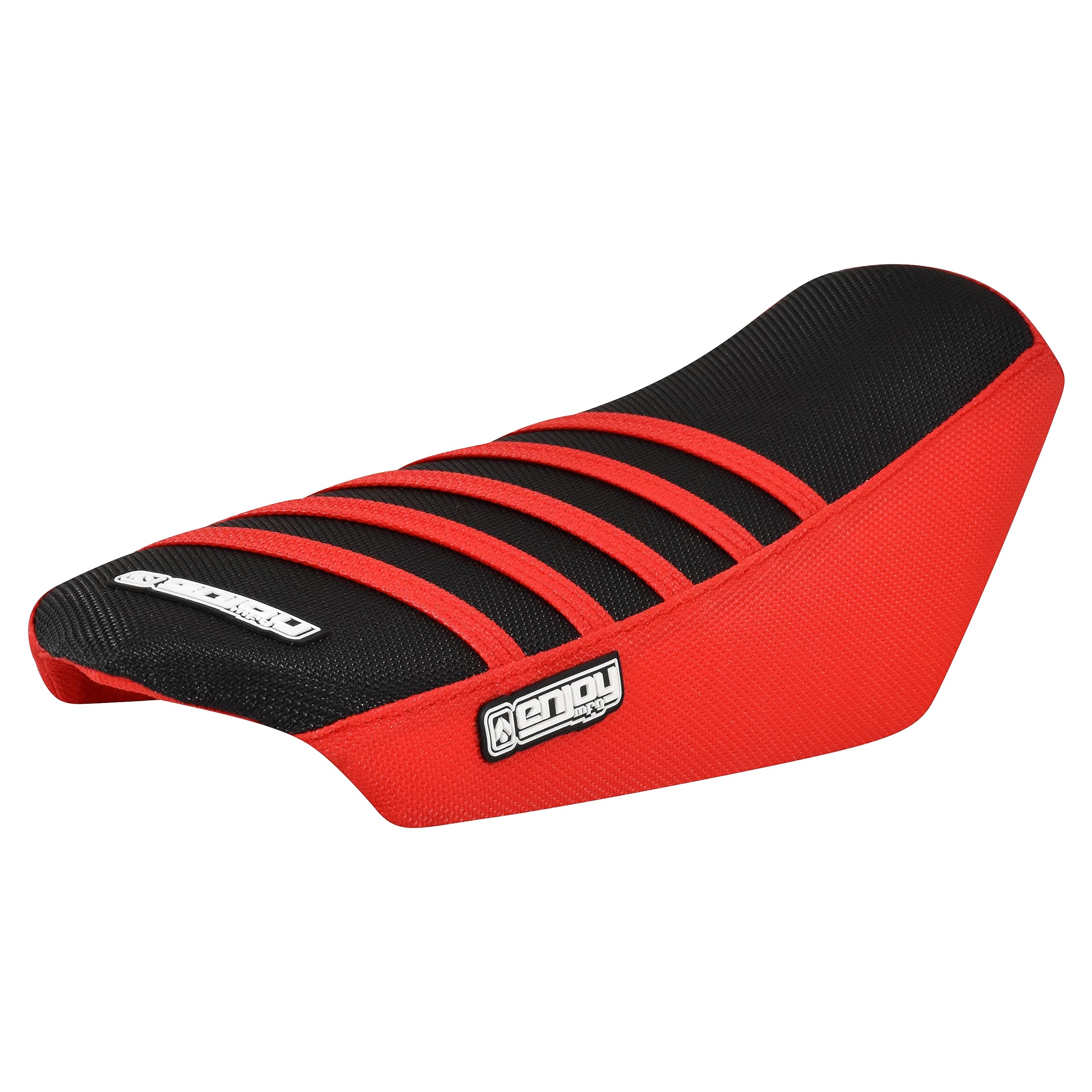 Enjoy Mfg Ribbed Seat Cover for Talaria Sting E-Bike & Electric Motorcycle - Red & Black Design (#362) | Durable Comfort for Off-Road Riding & Daily Commutes