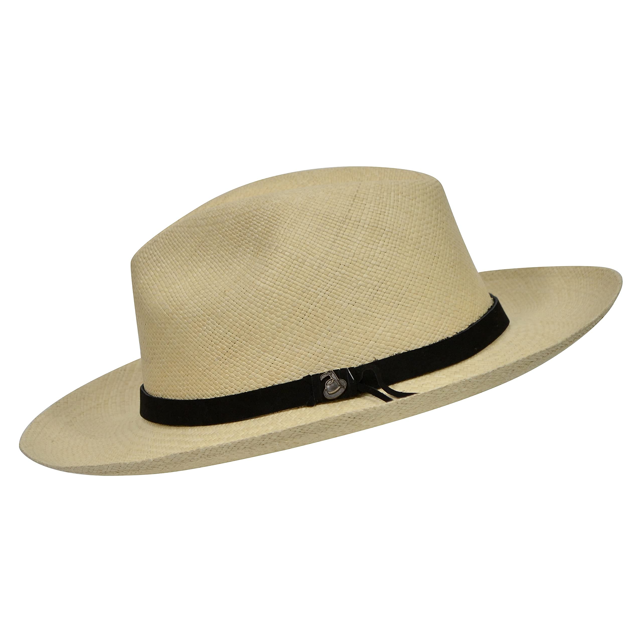 Original Panama Hat for Men & Women - Wide Brim Classic Fedora with Leather Band - Handmade in Ecuador by Ecua-Andino - Perfect for Beach, Wedding & Summer Outdoor Activities