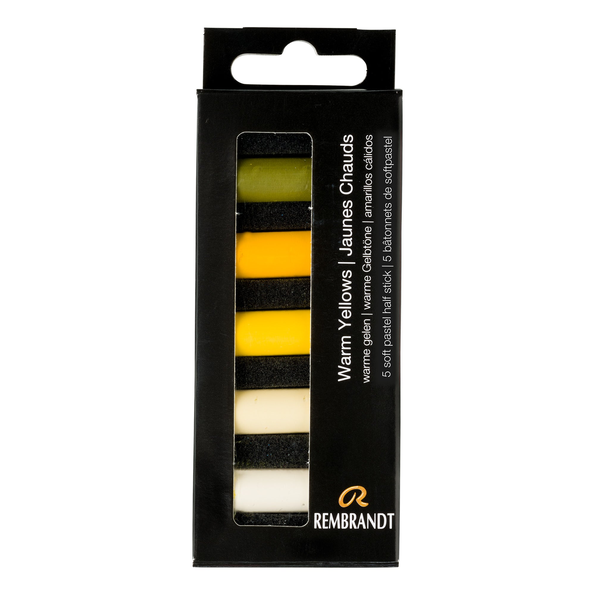 5 Pack Half Stick Soft Pastels - Warm Yellow Shades for Artists & Drawing | Perfect for Sketching, Blending & Layering Techniques