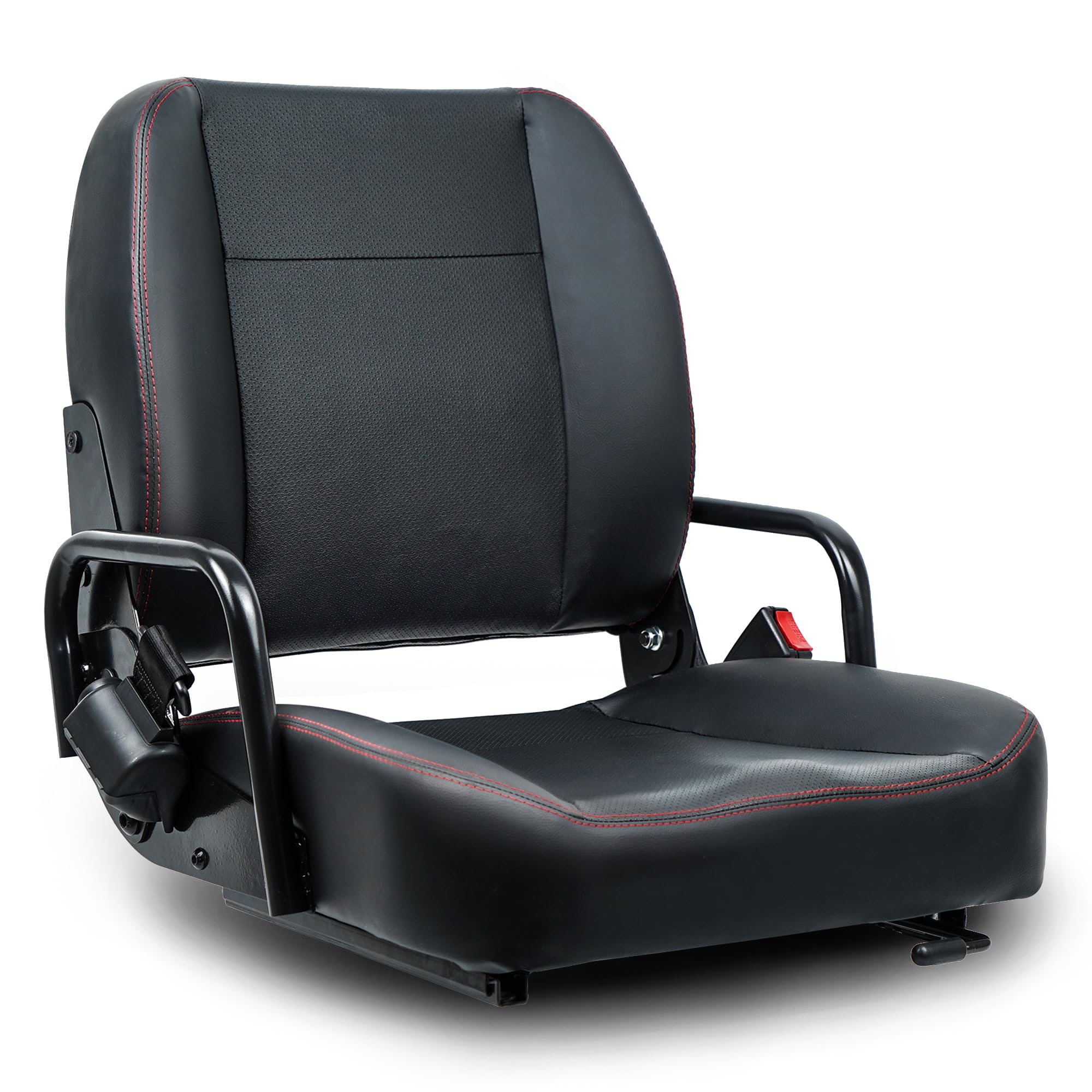 Universal Forklift Seat with Adjustable Backrest & Safety Belt - Heavy Duty Tractor Seat for Excavator, Skid Loader, Backhoe, Dozer & Telehandler - Ideal for Construction, Farming & Industrial Equipment Operators