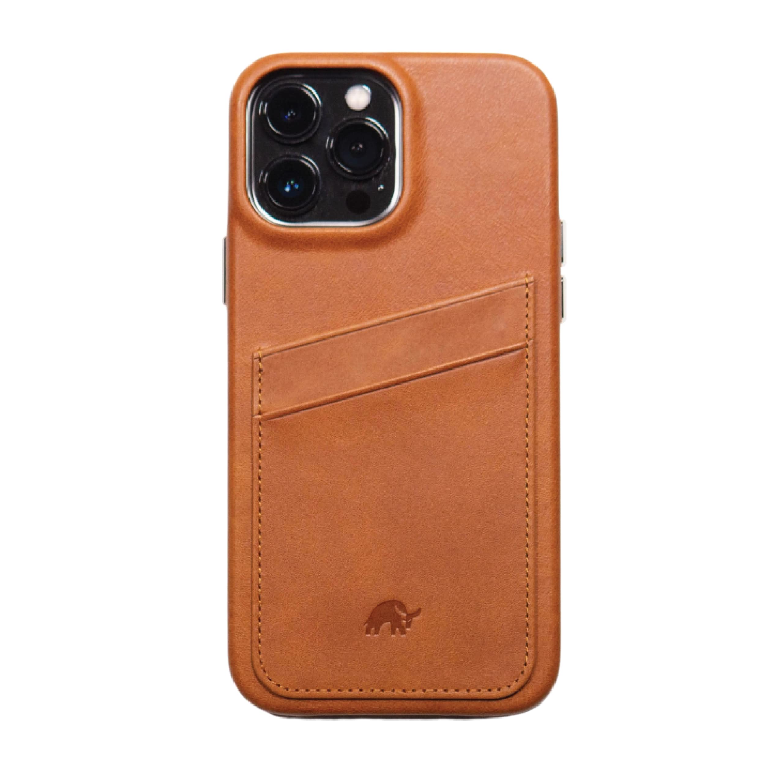 Premium Leather iPhone 13 Pro Case - Bullstrap Sienna Brown Portfolio Phone Cover | Durable Protection for Business & Travel | Compatible with Apple iPhone 13 Pro