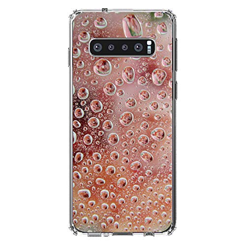 Red Water Droplets Glass On Clear Case