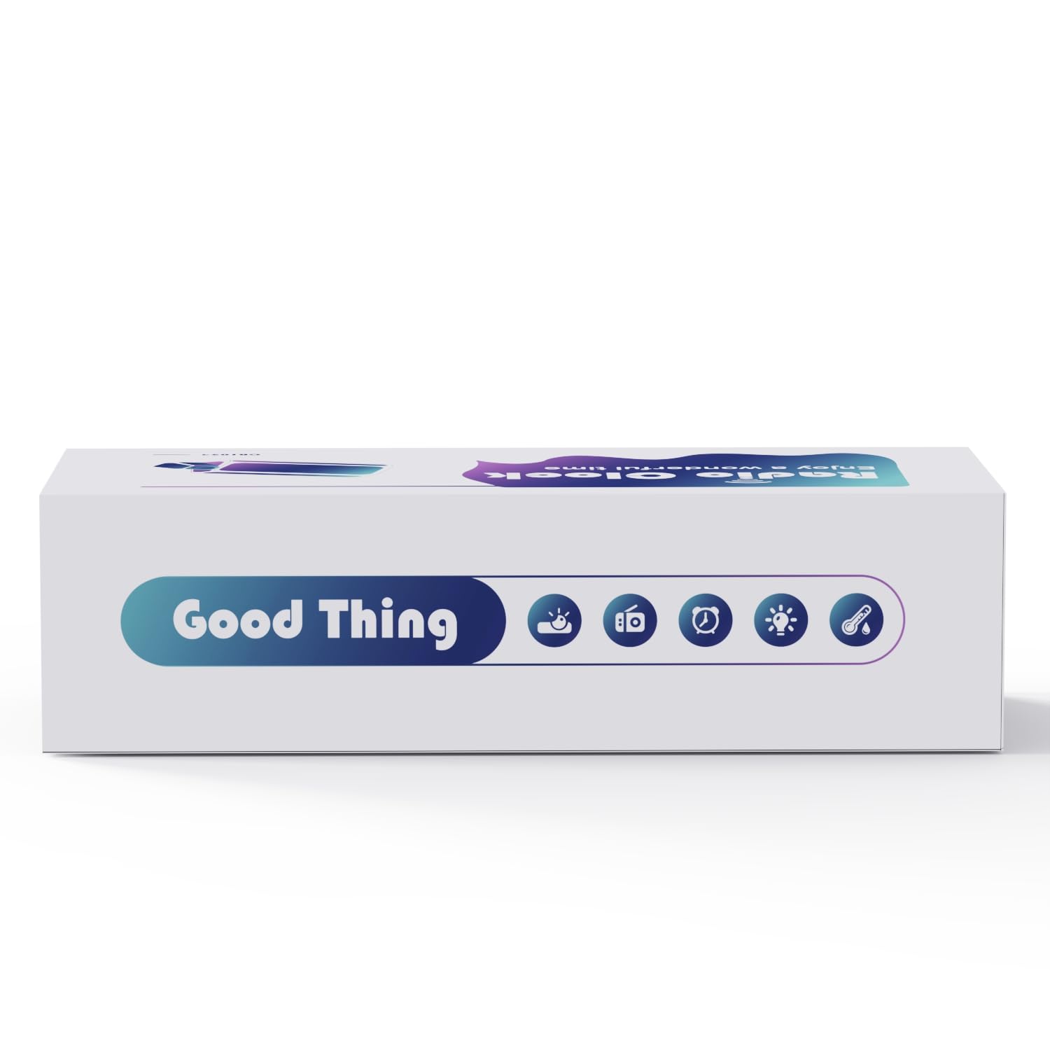 LED Projection Alarm Clock with FM Radio, Digital Clock with Dual Alarm, Adjustable Night Light, Temperature & Humidity Display, 5-Level Dimmer & USB-C Charging - Perfect for Bedroom, Office, and Travel Use