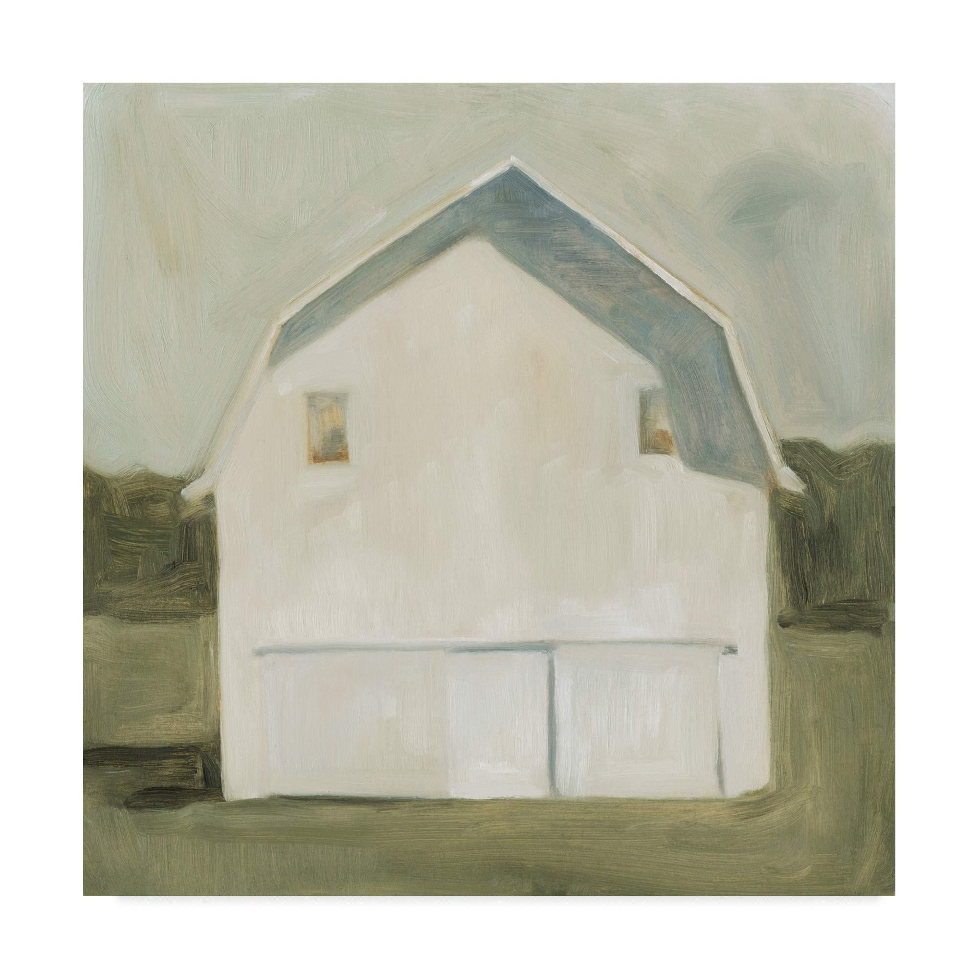 Emma Scarvey Serene Barn VI - 18x18 Inch Framed Wall Art Print - Vintage Farmhouse Decor for Living Room, Bedroom & Office