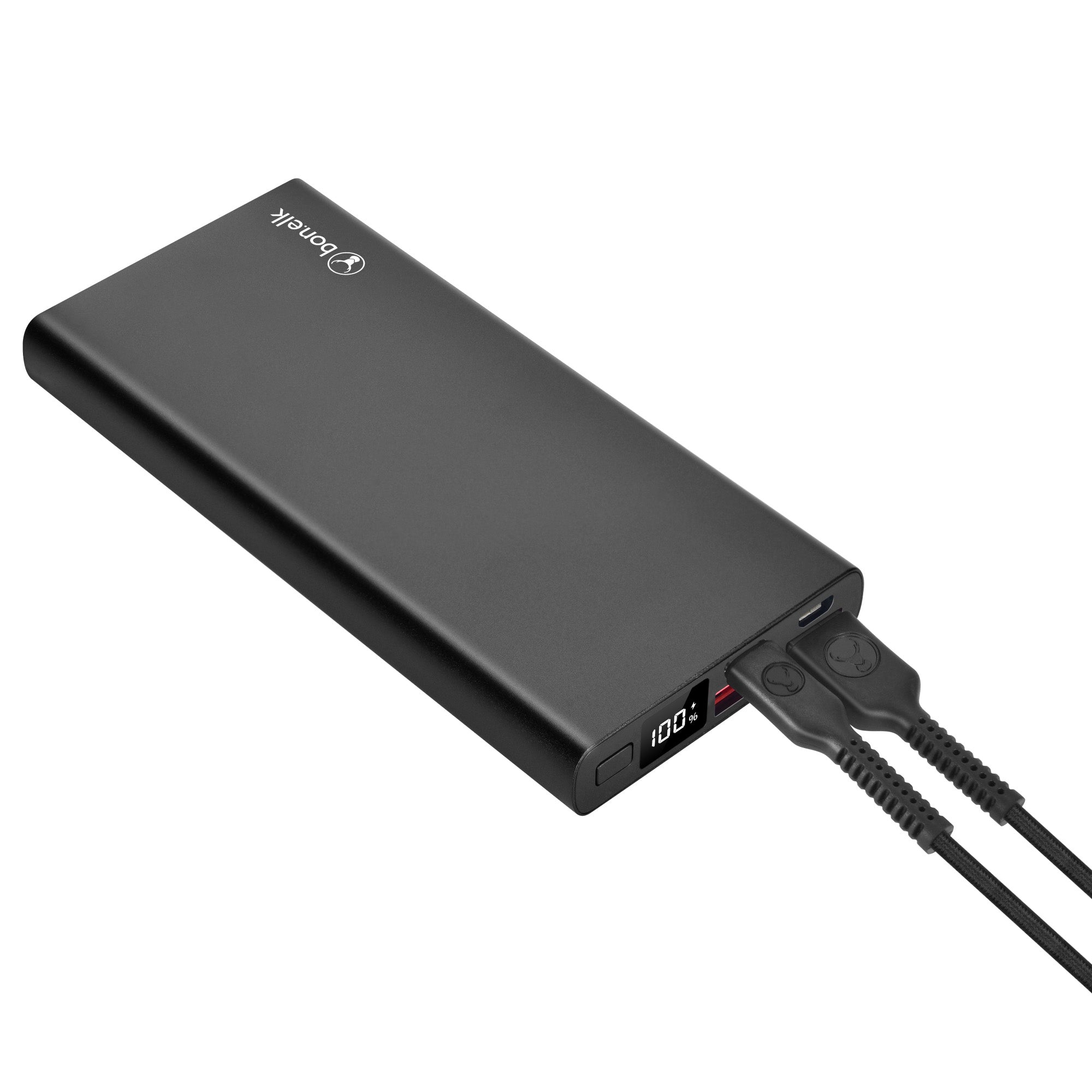 Bonelk Eco Series Slim 10,000mAh Power Bank with PD20W & QC18W Fast Charging - Portable Charger for iPhone, Android, Tablets - Perfect for Travel, Camping & Emergency Backup (Black)