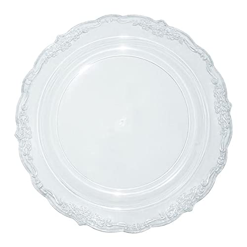 Elegant Clear Disposable Plastic Plates - 10