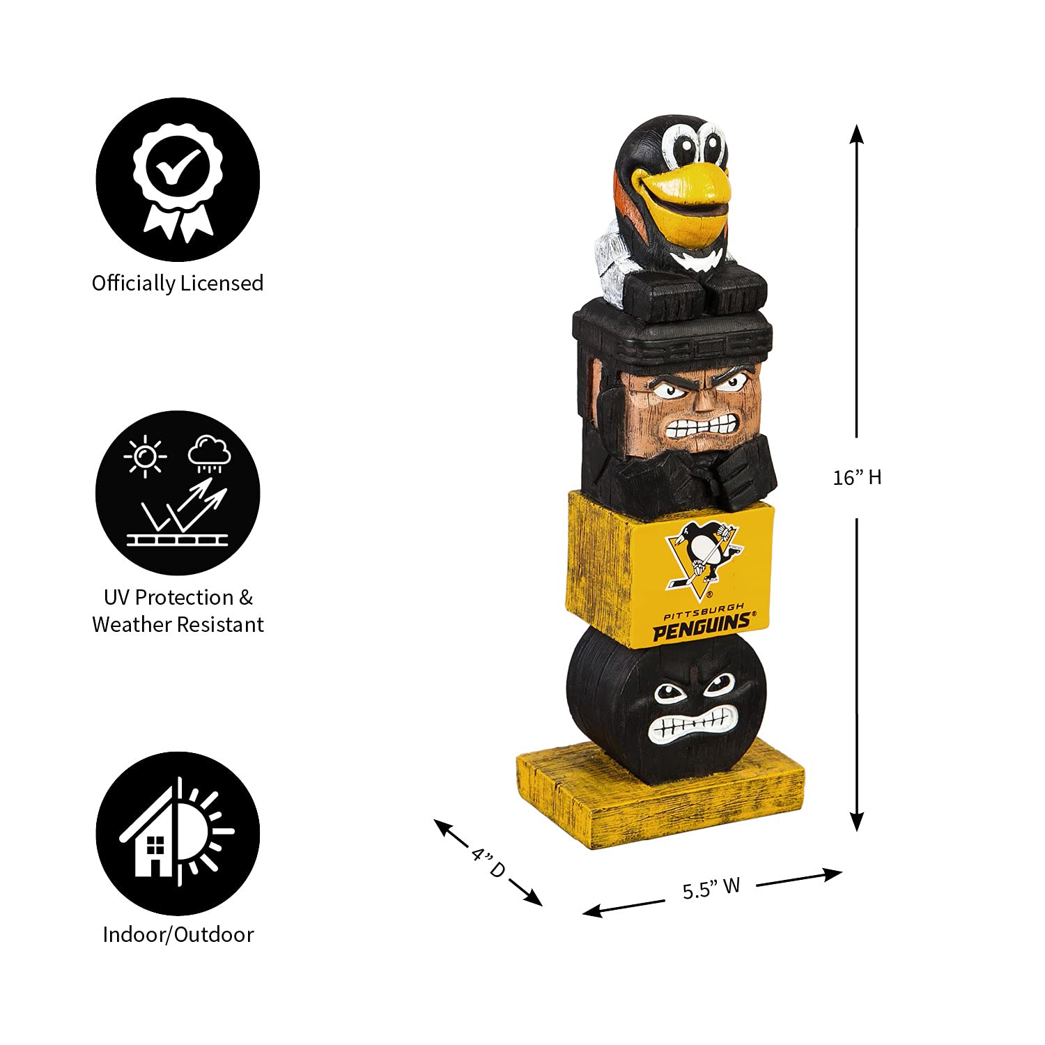 Team Sports America NHL Unisex Tiki Totem Hockey Jersey - Perfect for NHL Games, Fan Events & Sports Parties