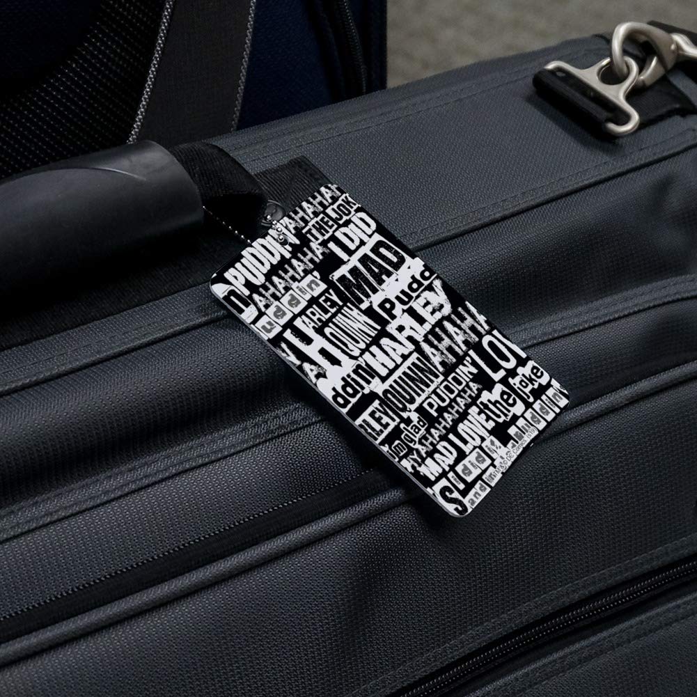 Harley Quinn Ransom Pattern Luggage Tag - Durable Suitcase ID Card for Carry-On Bags - Perfect for Travel, Cosplay & Comic Conventions