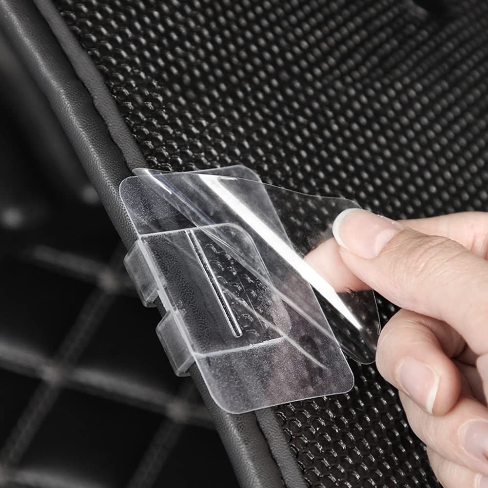 20PCS Transparent PVC Car Mat Fastener Stickers - No Trace Floor Mat Clips & Fixing Buckles for Car, Kitchen, Bathroom | Secure Carpet Hooks for Vehicle Mats & Home Use