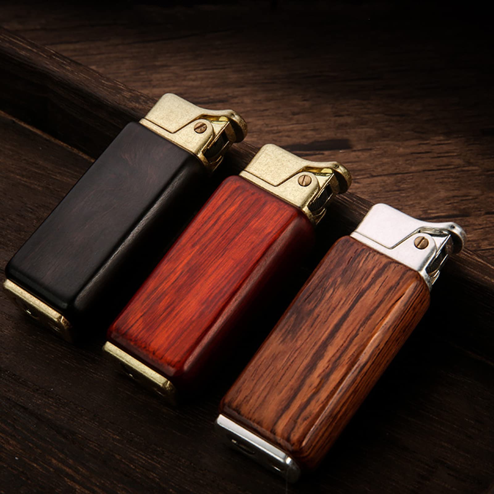 Portable Sandalwood Windproof Lighter for Men - Smoking & Outdoor Use